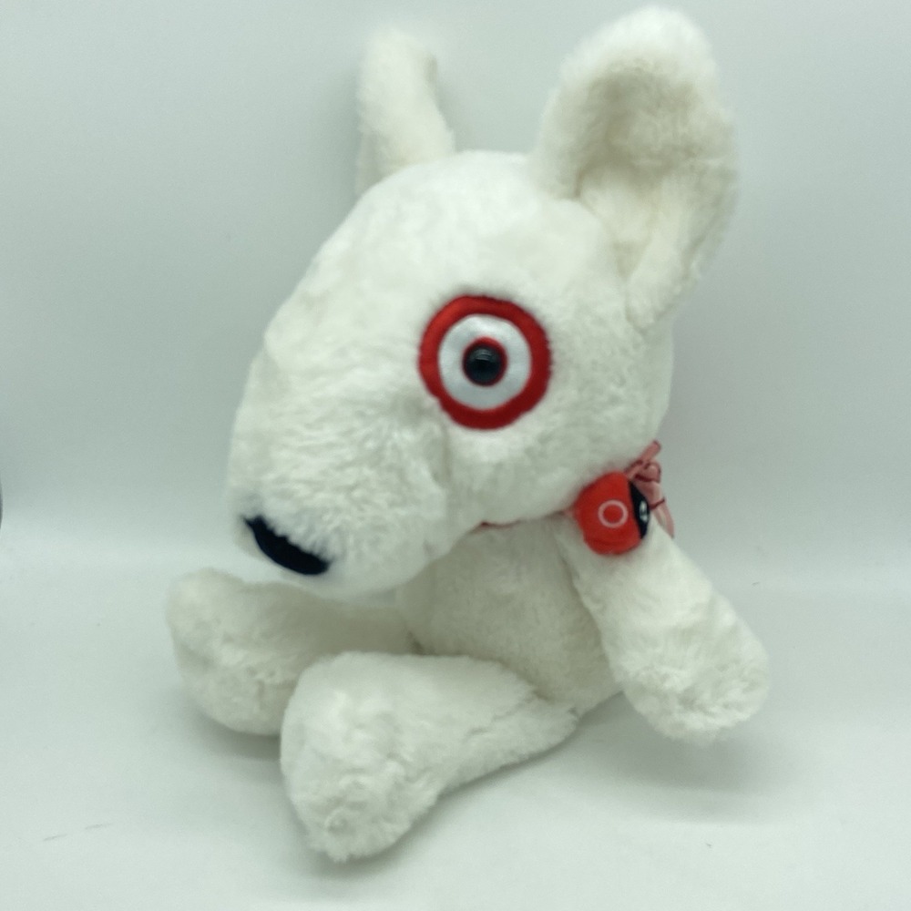 Target Bullseye Dog Plush‎ Toy Backpack Red Collar Kawaii Ladybug Mascot Cute